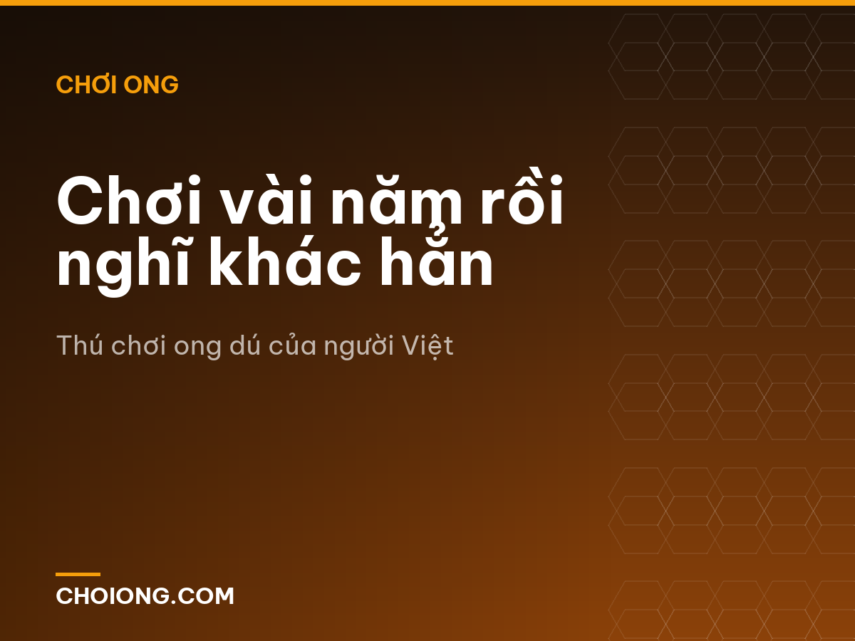 Chơi vài năm rồi nghĩ khác hẳn