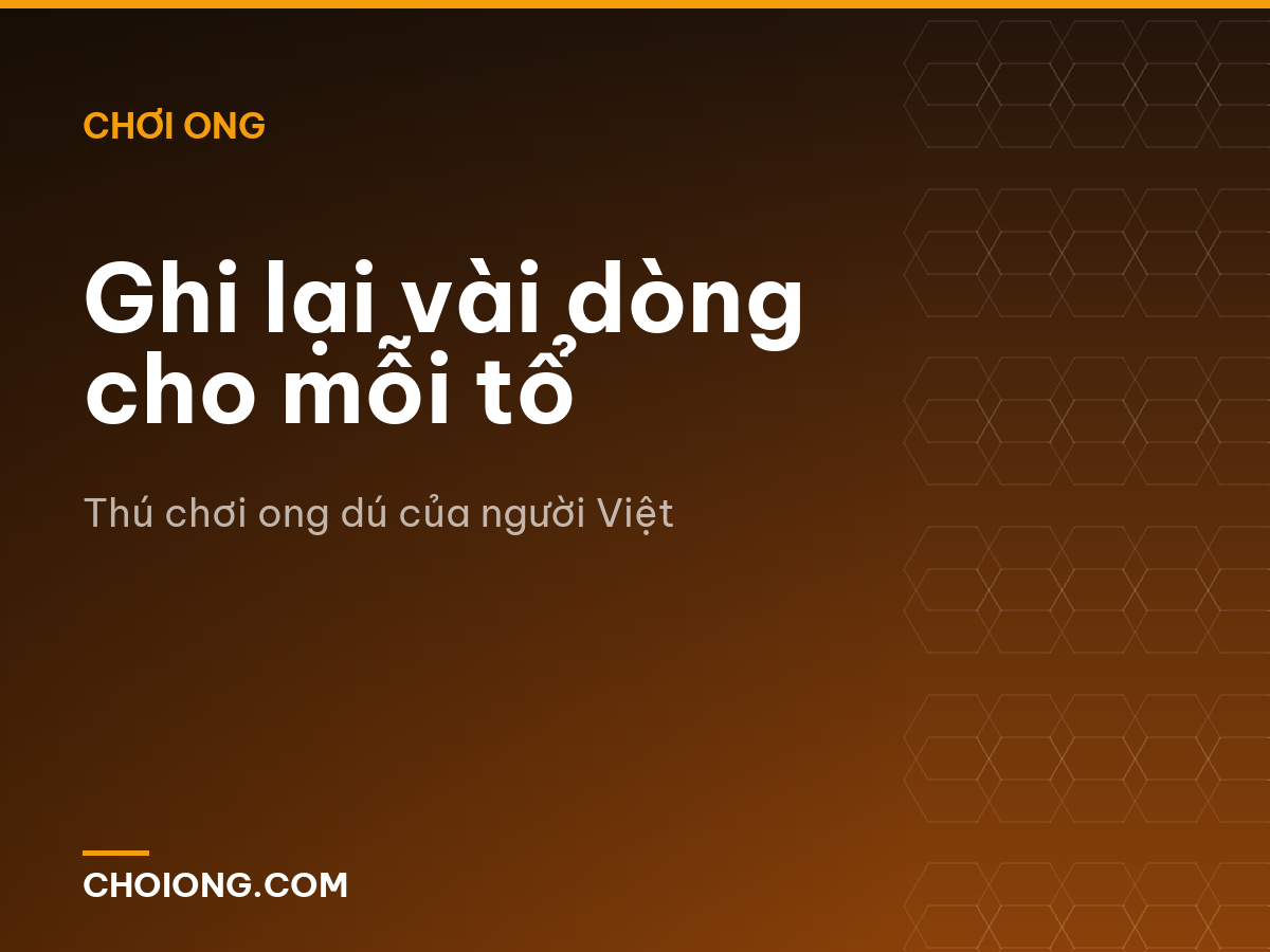 Ghi lại vài dòng cho mỗi tổ