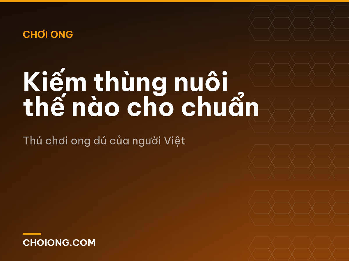 Kiếm thùng nuôi thế nào cho chuẩn