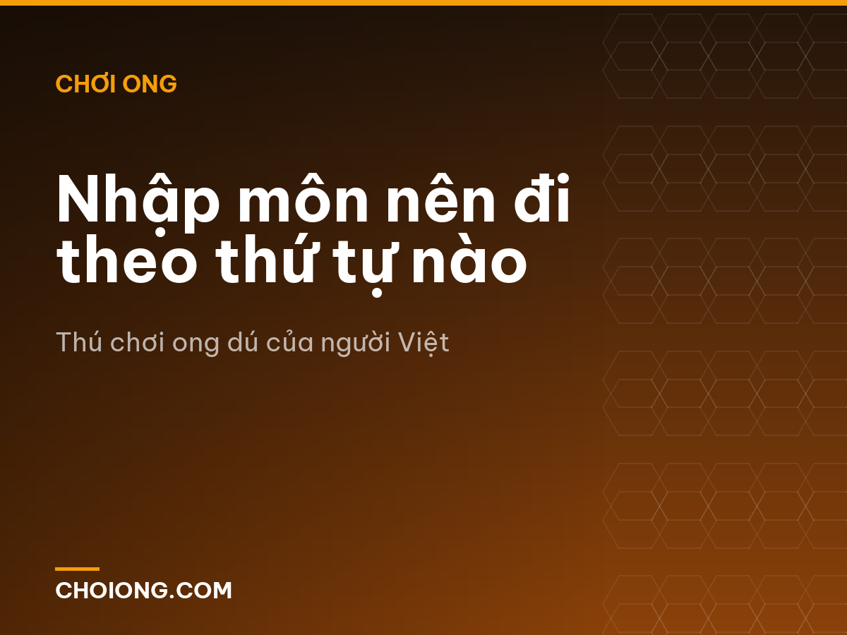 Nhập môn nên đi theo thứ tự nào