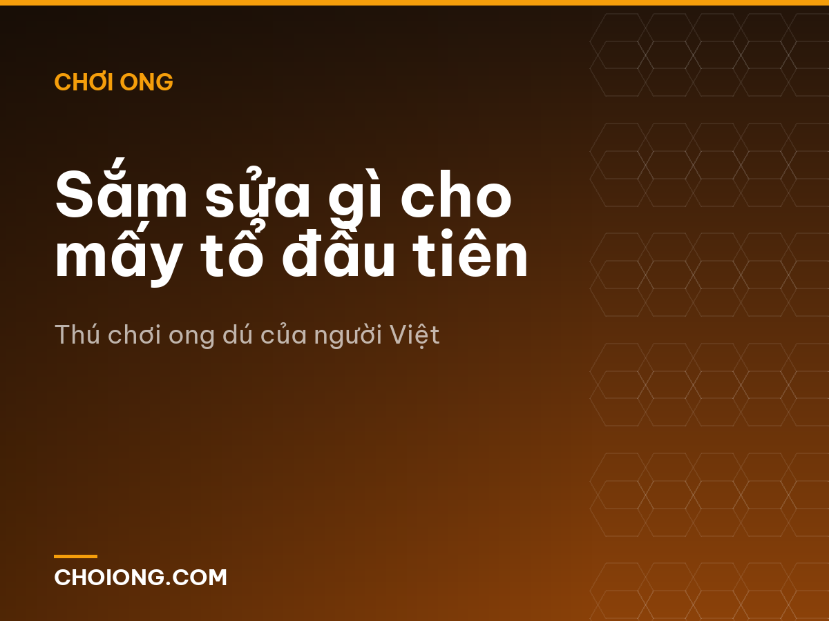 Sắm sửa gì cho mấy tổ đầu tiên