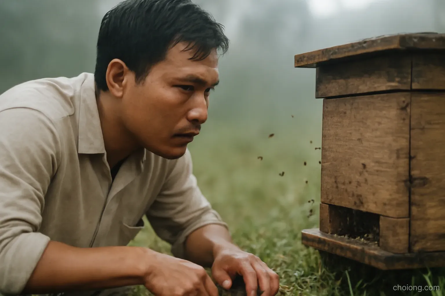 Ong dú bay chậm chạp khi trời mưa: tổ đang chuẩn bị hay tìm kiếm thức ăn